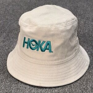 Hoka One Summer Mile Club Running Bucket Hat Corduroy Cream Beige